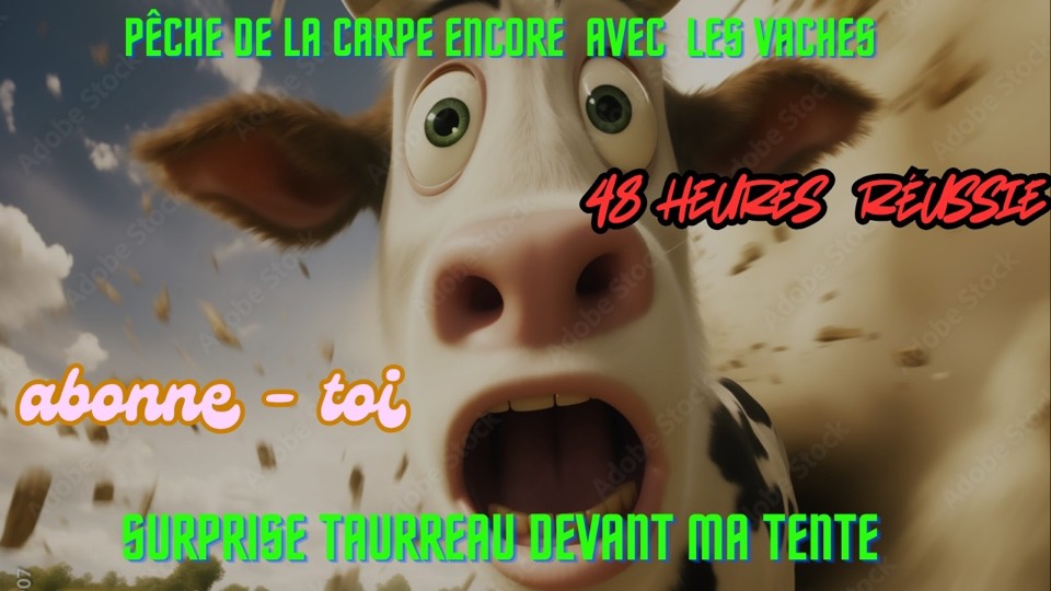 Pêche de la carpe avec un taureau